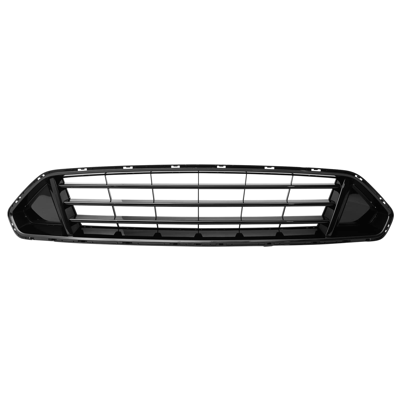 FREEMOTOR802 Front Upper Grille Gloss Black ABS Plastic Replacement for 2018-2023 Ford Mustang - Perfect for Car Upgrades & Customization