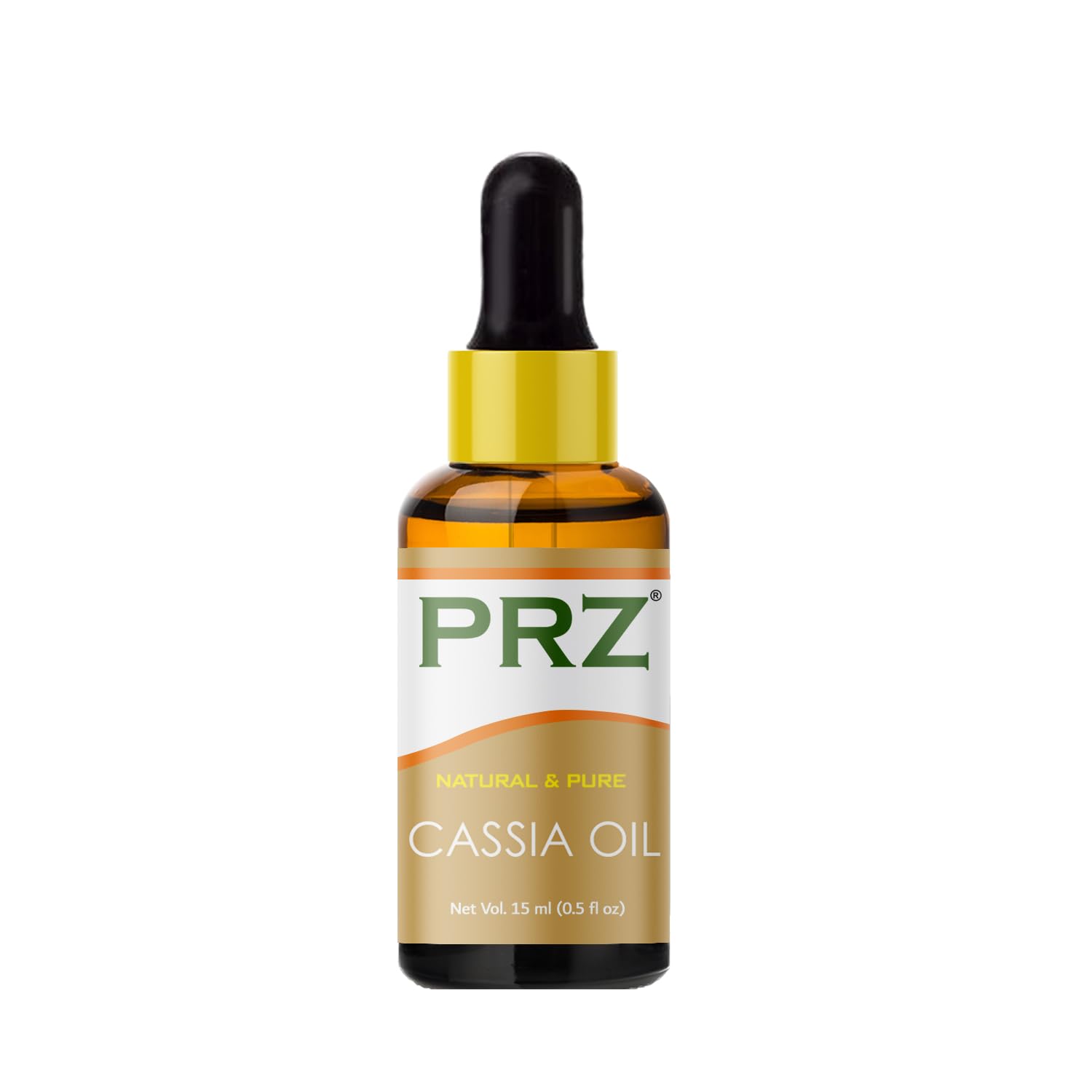 PRZ Pure Natural Cassia Essential Oil for Skin Care & Hair Care - 15ml Bottle, Aromatherapy, Massage & DIY Beauty Recipes