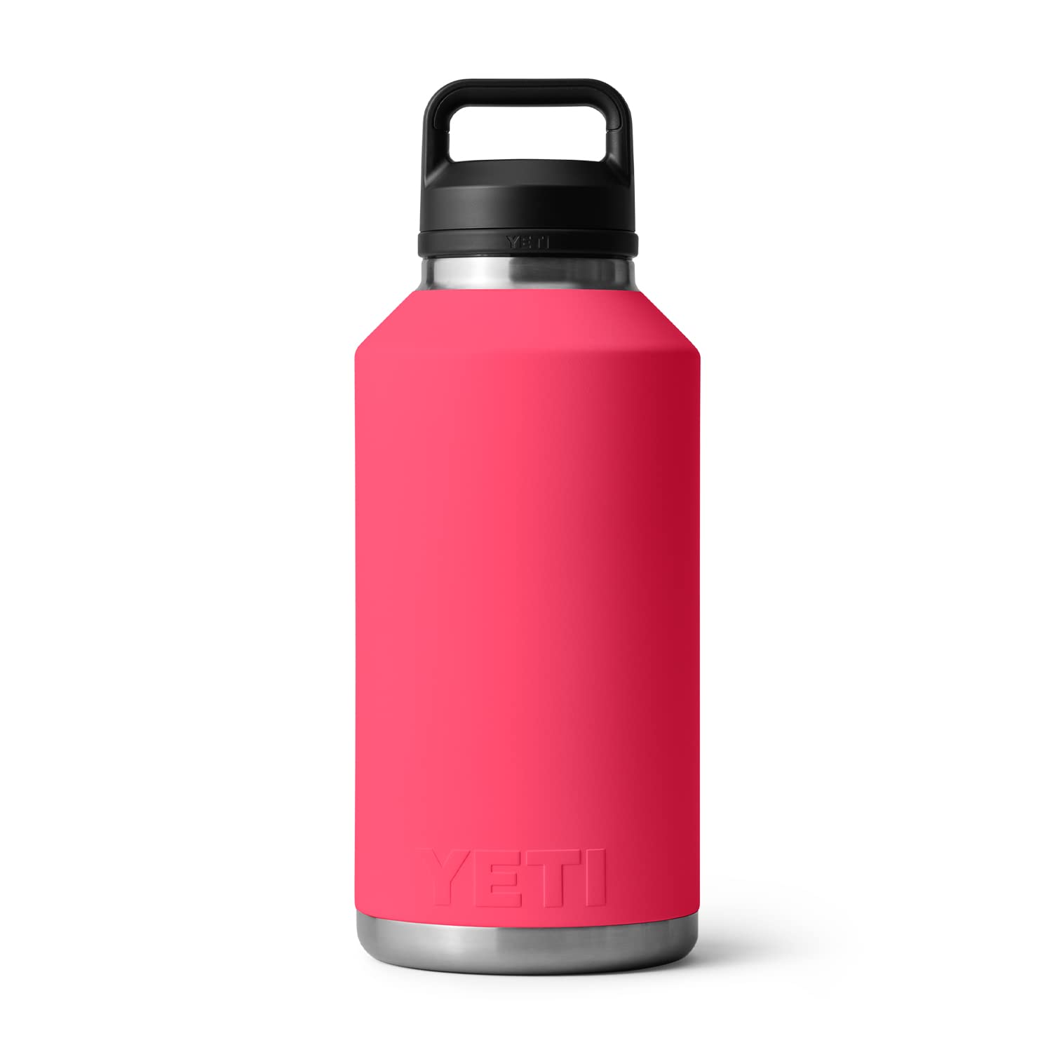 YETI Rambler 64 oz Vacuum Insulated Stainless Steel Water Bottle with Chug Cap - Bimini Pink | Leakproof & Sweatproof for Outdoor, Camping, Hiking & Gym Use