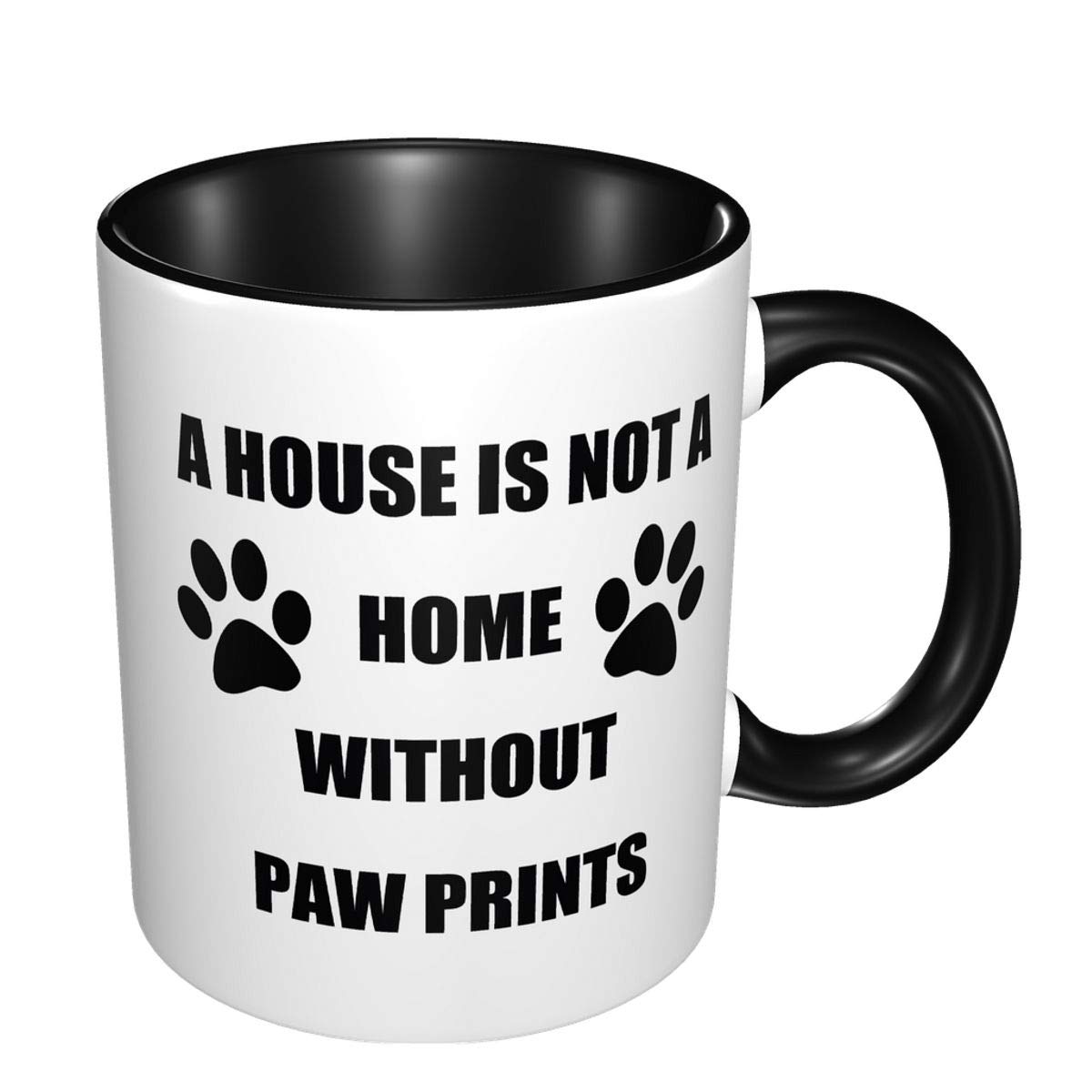 Paw Prints Ceramic Coffee Mug 11 Oz - Cute Pet Lover Gift for Tea & Coffee - Perfect for Home, Office, or Gifts