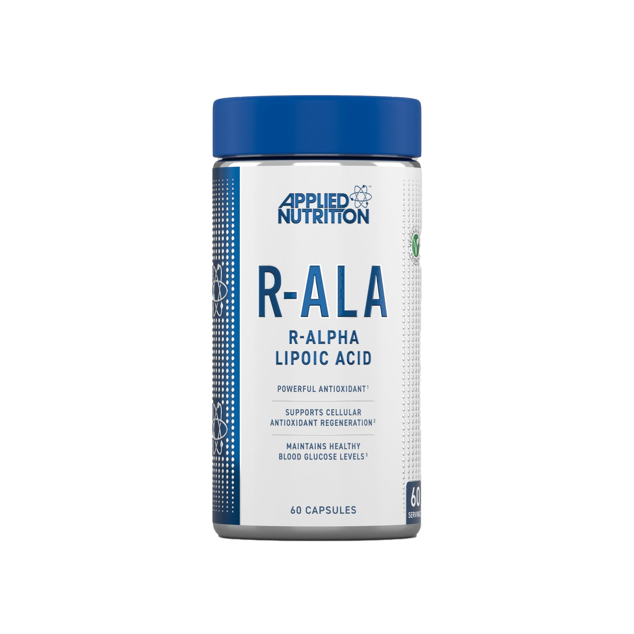 Applied Nutrition R-ALA R-Alpha Lipoic Acid 60 Capsules - Premium Antioxidant Supplement for Blood Sugar Support & Nerve Health | Perfect for Diabetic Support & Anti-Aging Wellness Routine