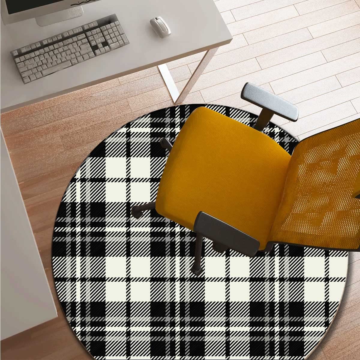 Premium Monochrome Office Chair Mat for Carpet - 37