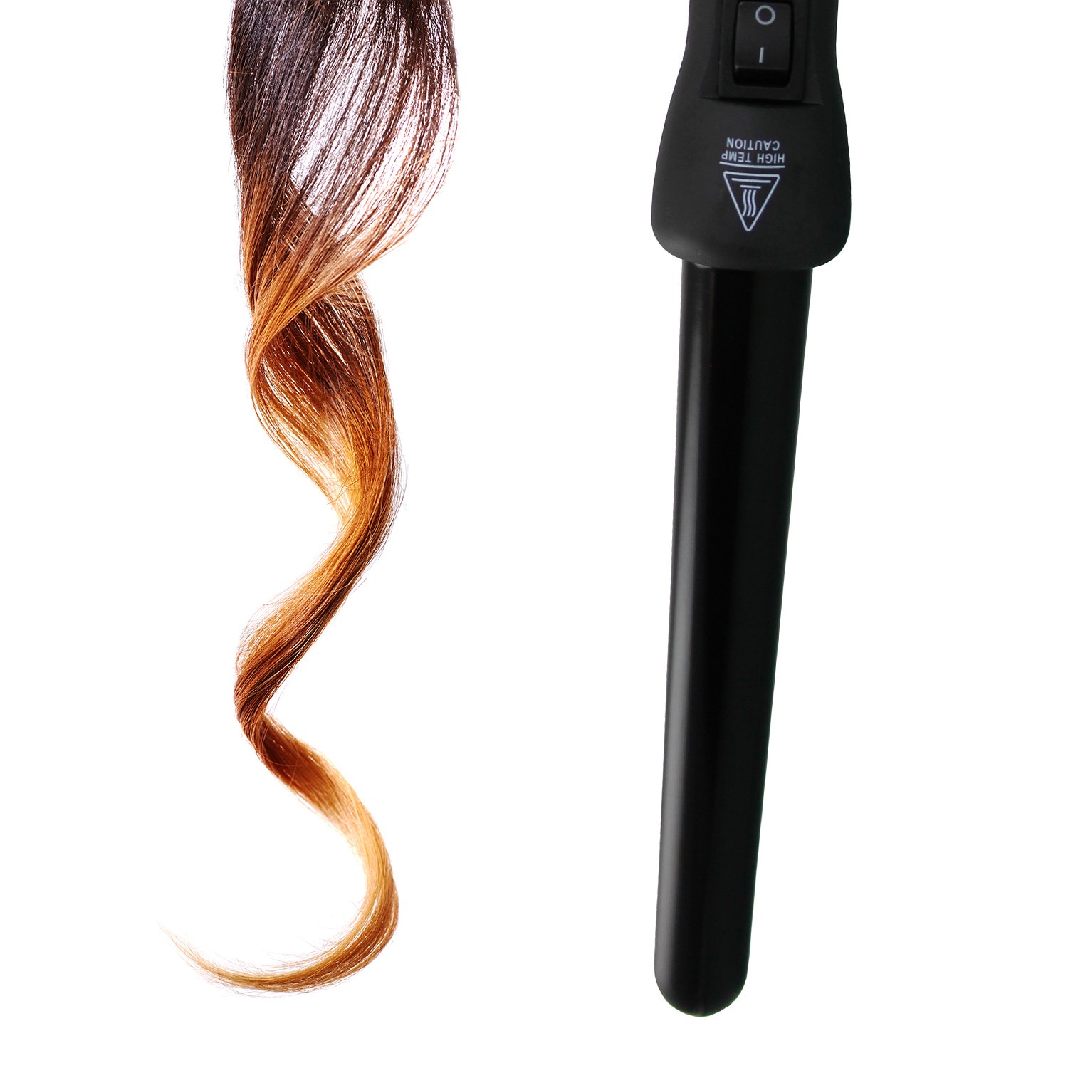 HERSTYLER Grande Professional 25mm Black Curling Iron - Salon Quality Hair Styler for Long Lasting Waves & Curls, Perfect for Home & Professional Use