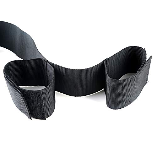 Adjustable Black Reusable Nylon Handcuff Straps - Secure Restraints for Law Enforcement, Security & BDSM Use