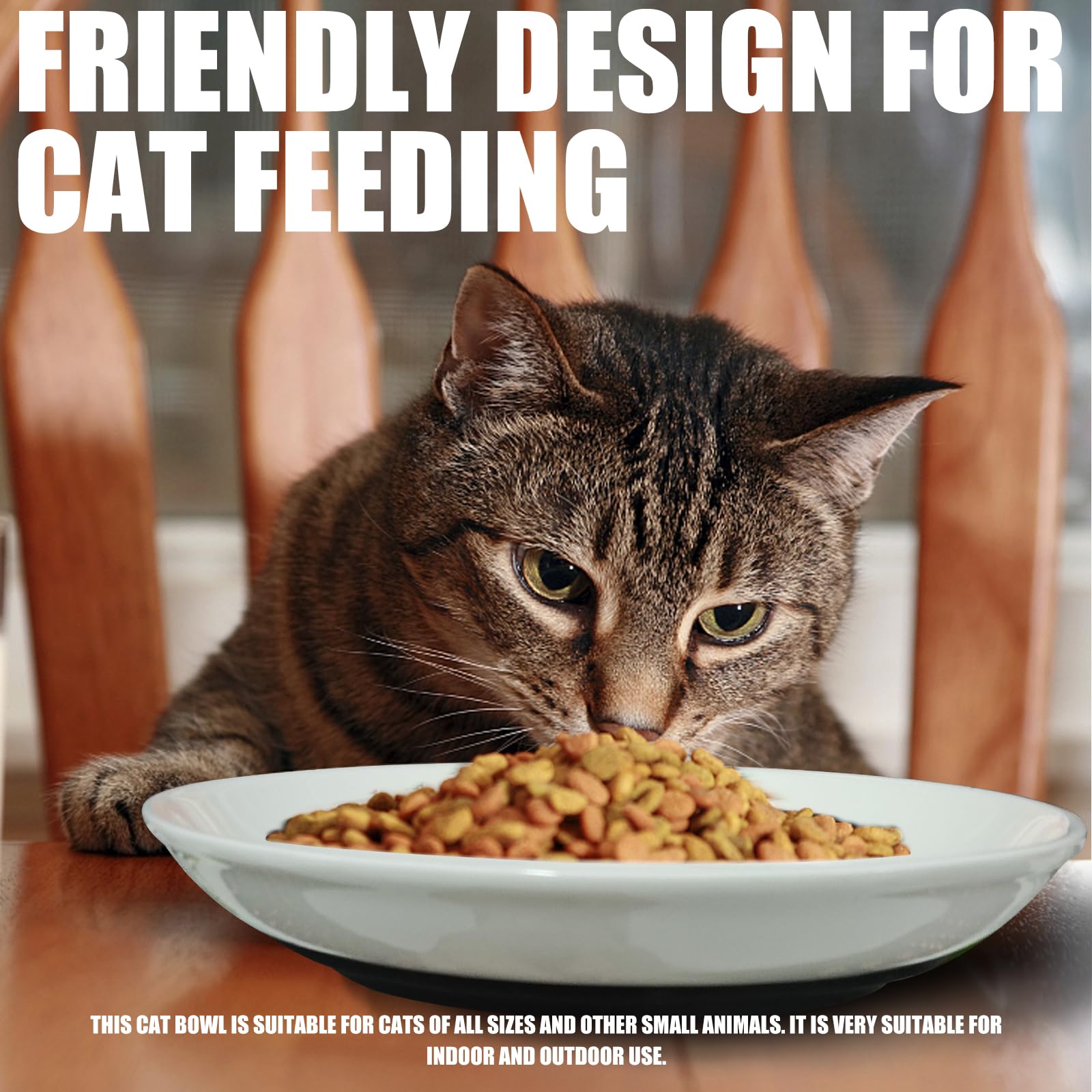 3Pcs Ceramic Cat Food Bowls with Non-Slip Silicone Base - Anti Whisker Fatigue Shallow Dishes for Dry & Wet Food - Perfect for Indoor Cats & Kittens - Ideal for Mealtime Comfort and Easy Cleaning