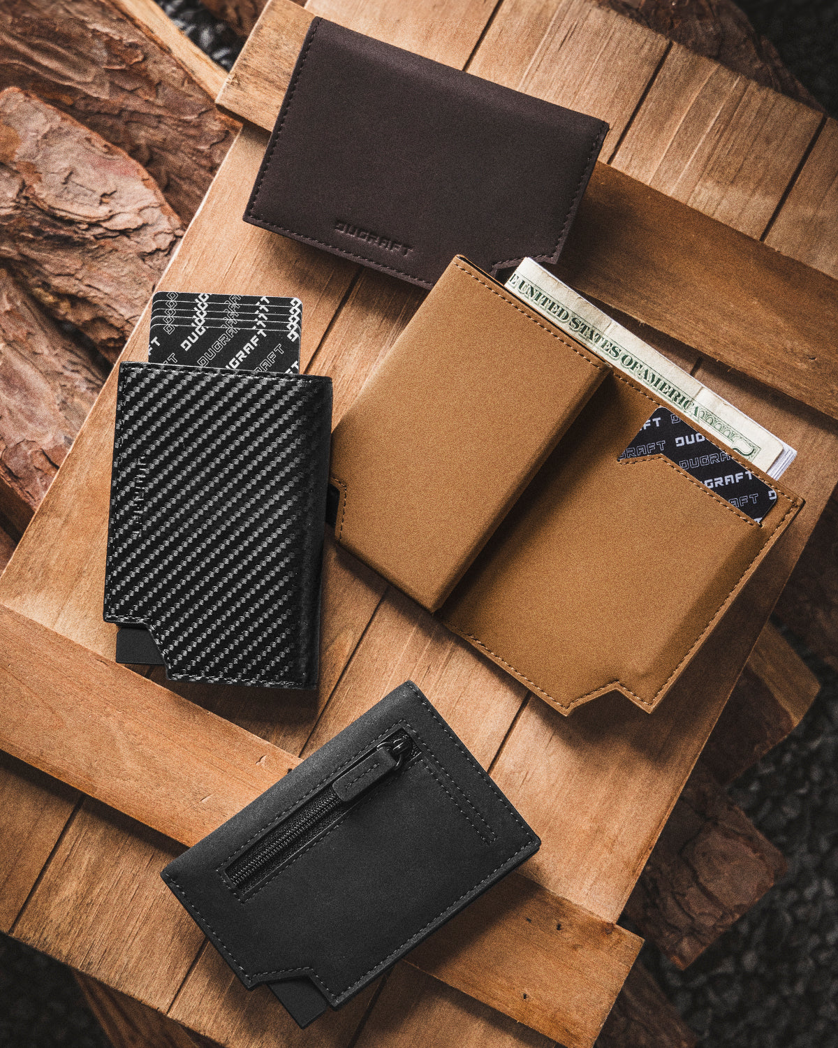 DC302 Patented Slider Mechanism Bifold Wallet - RFID Blocking, Magnetic Closure & Banknote Pocket - Slim Minimalist Wallet for Men - Perfect for Travel, Business & Everyday Carry