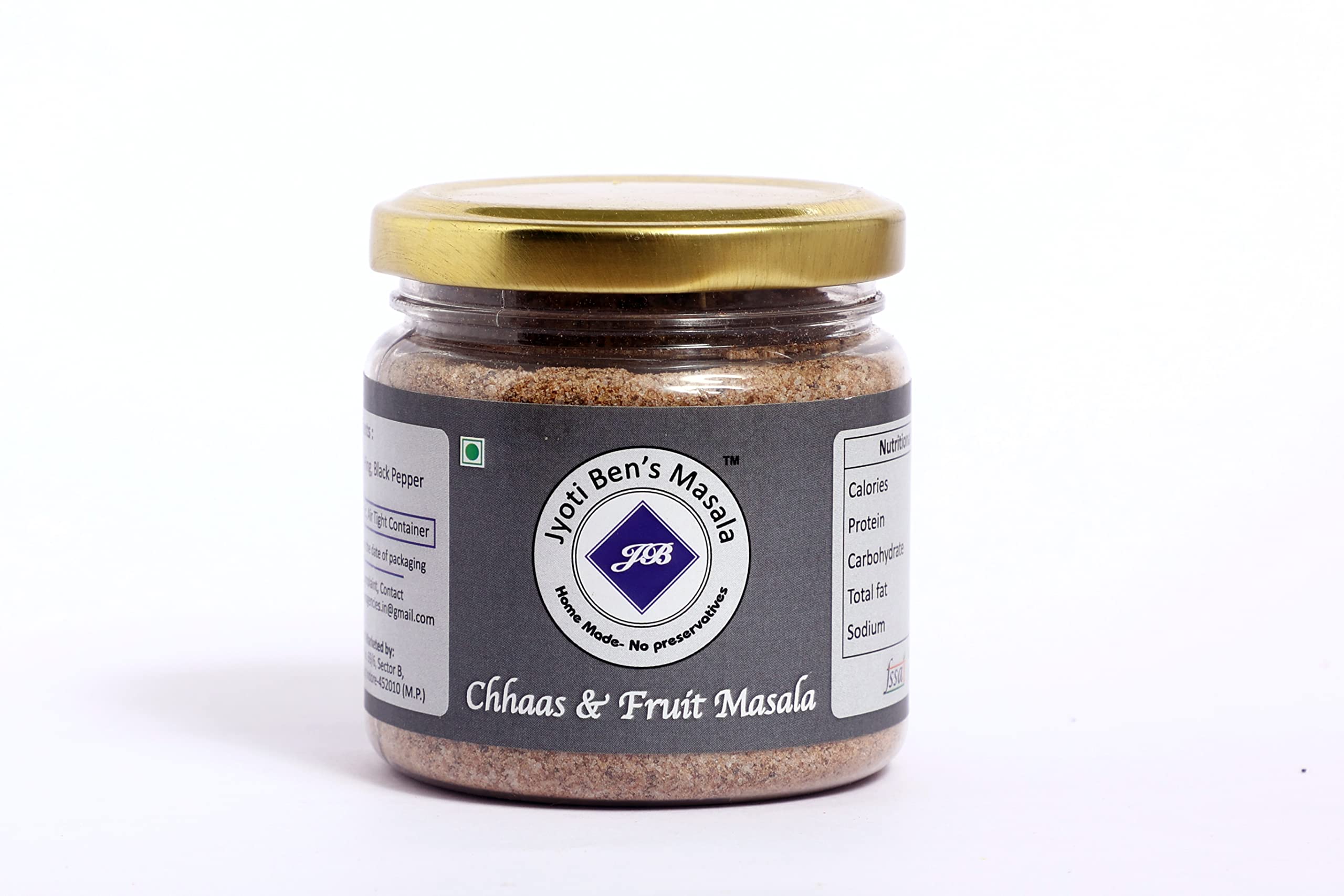 Jyoti Ben's Chaas (Buttermilk) Fruit Masala Powder 200g | Fresh & Natural | Ready to Sprinkle | No Artificial Colors or Flavors | Perfect for Smoothies, Yogurt & Traditional Indian Drinks