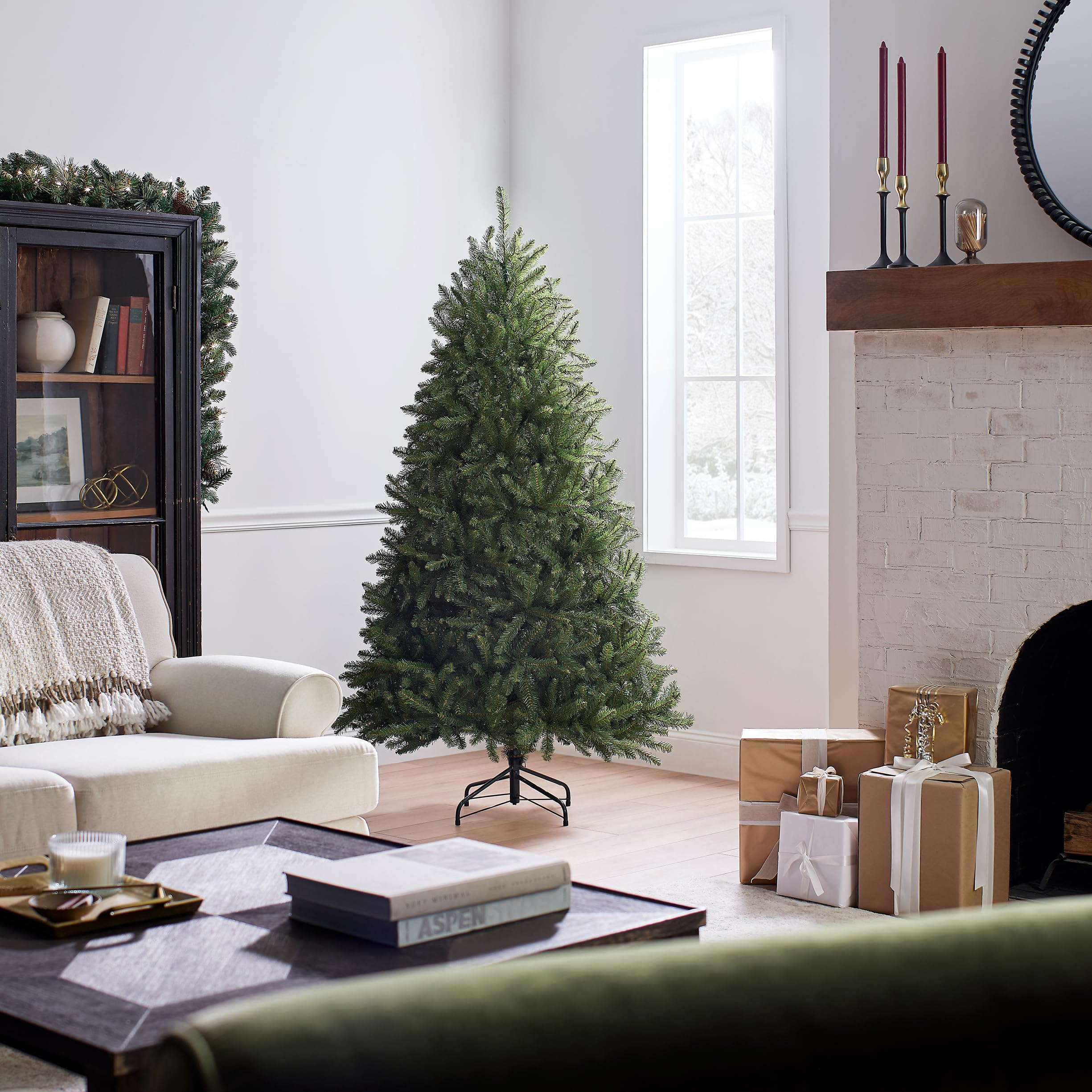National Tree Company 6ft Dunhill Fir Artificial Christmas Tree with Stand - Full Green Holiday Decor for Home, Office & Party