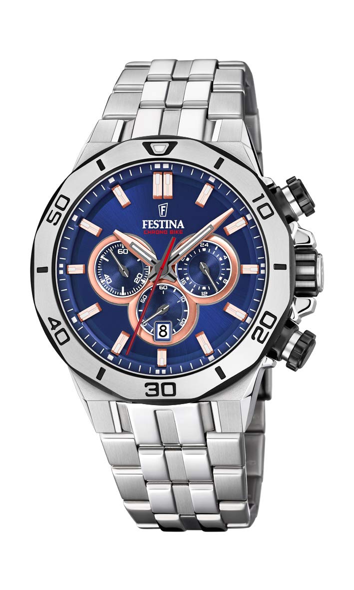 Festina Men's Analog Quartz Watch - Stainless Steel Bracelet F20448/1 - Water Resistant Dress Watch for Business, Office & Formal Occasions