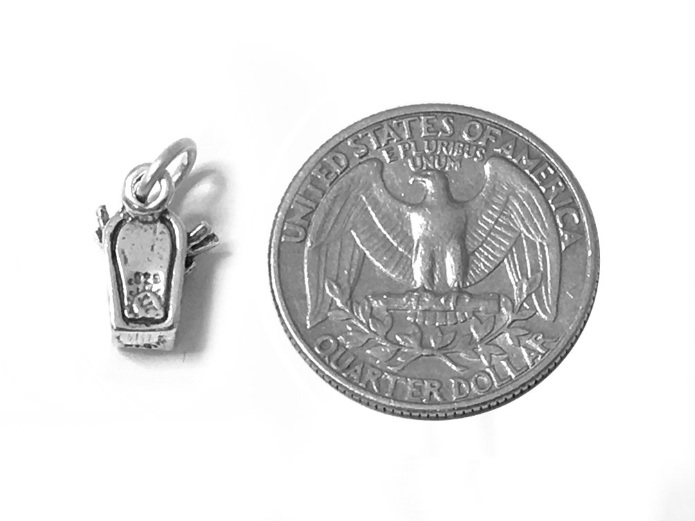 925 Sterling Silver French Fries Charm 13mm - Fast Food & Snack Charms for Jewelry Making, DIY Bracelets, Necklaces & Keychains - Perfect for Gifts & Collectors