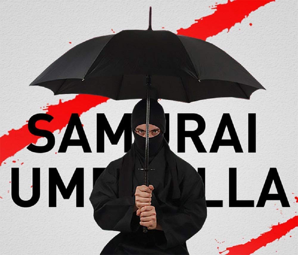 Windproof Samurai Umbrella - 8 Bone Ninja Design for Outdoor Use
