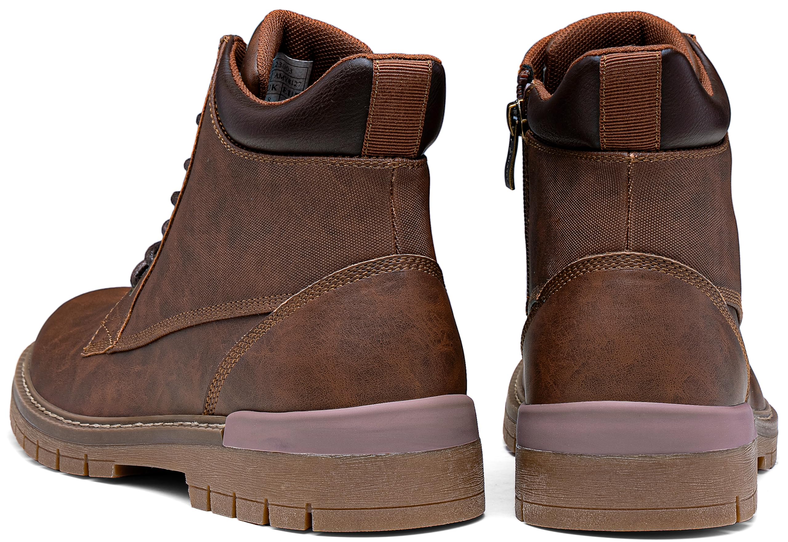 Men's Casual Hiking Boots with Zipper - Outdoor & Daily Wear