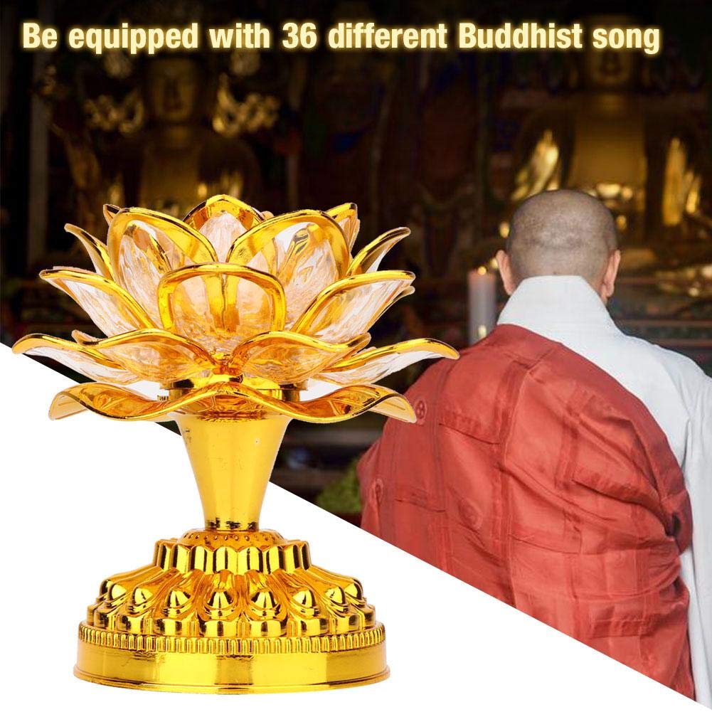 Buddha Machine with LED Lotus Lamp - 36 Soothing Prayer Songs for Meditation & Relaxation (Battery Not Included) | Perfect for Home Altar, Yoga Studio, and Spiritual Decor