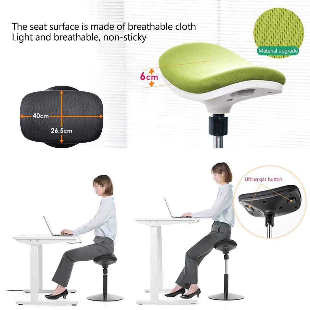 Adjustable Height Swivel Stool Chair - Lightweight Cotton Counter Chair (6kg) with Lift Mechanism - Modern Same-Color Design in Black - Perfect for Kitchen, Salon, Bar, Office & Massage Use