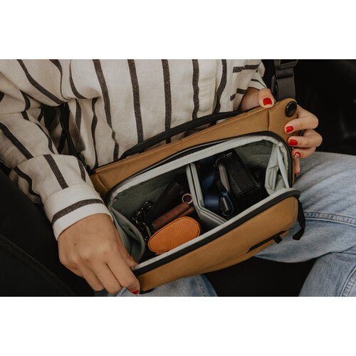Peak Design Everyday Sling 3L v2 Coyote - Compact Camera Bag for Photographers | Perfect for Travel, Hiking & Daily Commute