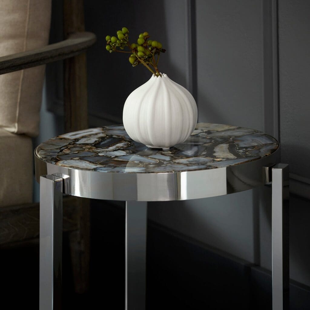 Cyan Design 08985 Geodance Side Table - Modern Nickel Finish Accent Table for Living Room, Bedroom & Office Decor