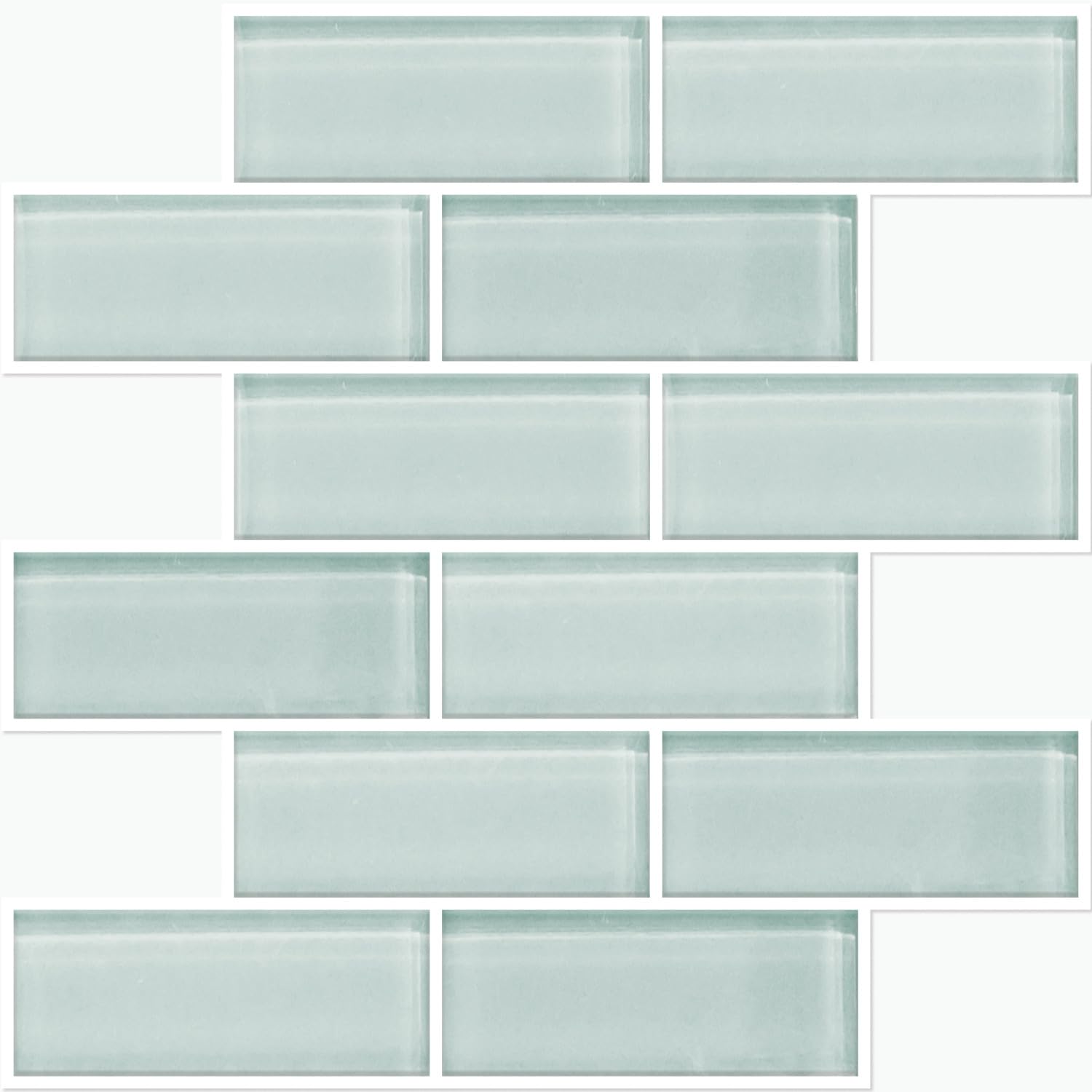 RoomMates TIL4964FLT Aqua Seaglass Peel and Stick Subway Tile - Self-Adhesive Waterproof Wall Stickers for Kitchen Backsplash, Bathroom, Laundry Room & Home Decor