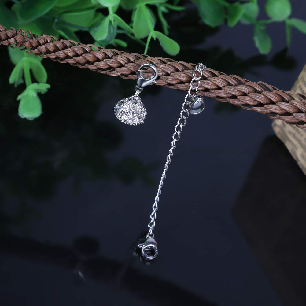 12-Piece QACOWW Necklace Extenders Set - Silver Chain Extenders for Necklaces, Bracelets & Anklets | Jewelry Making Supplies & DIY Accessories | Perfect for Adjusting Length & Custom Jewelry Designs