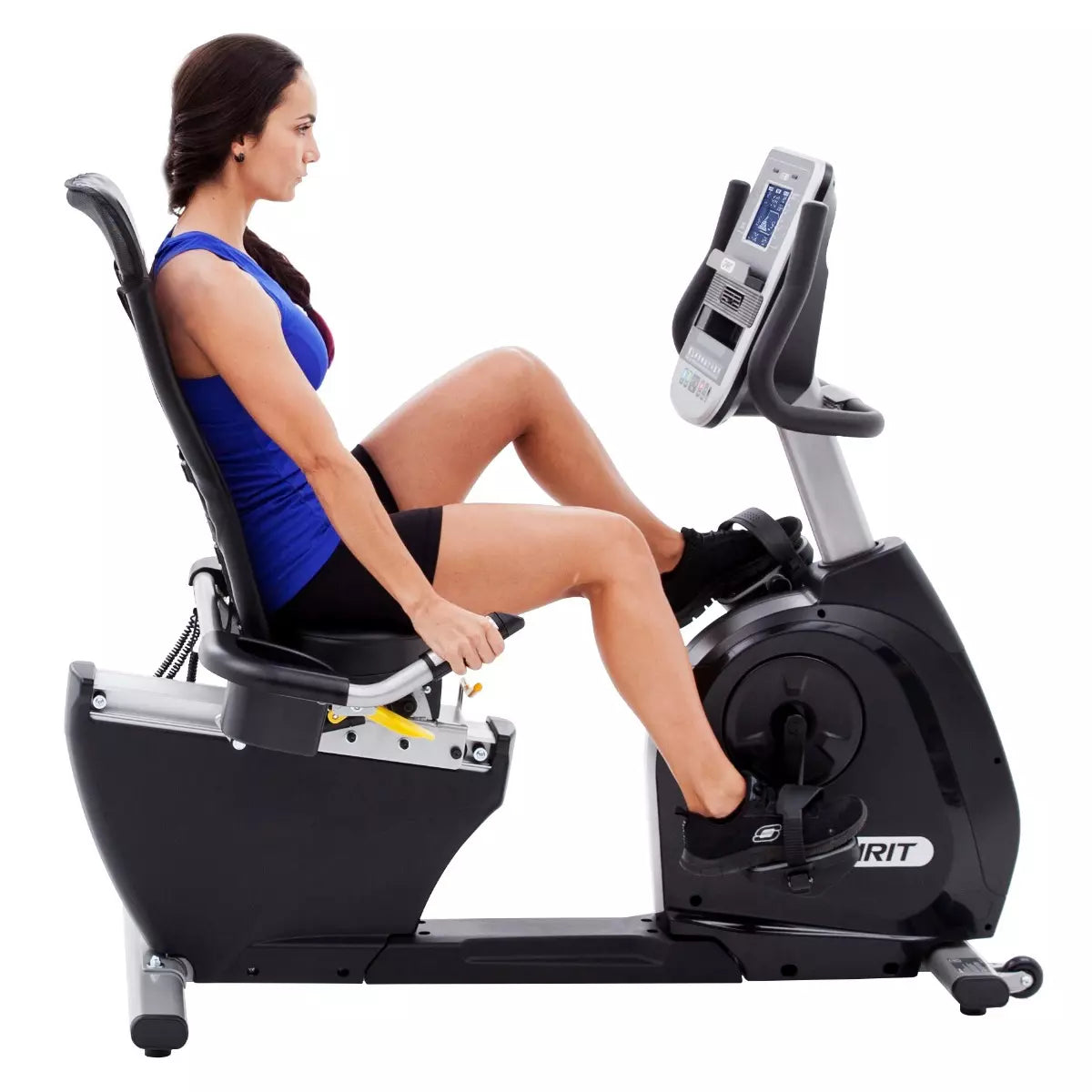 Spirit XBR95 Recumbent Exercise Bike for Home Gym - Comfortable Indoor Cycling Workout for Seniors & Low Impact Cardio Training
