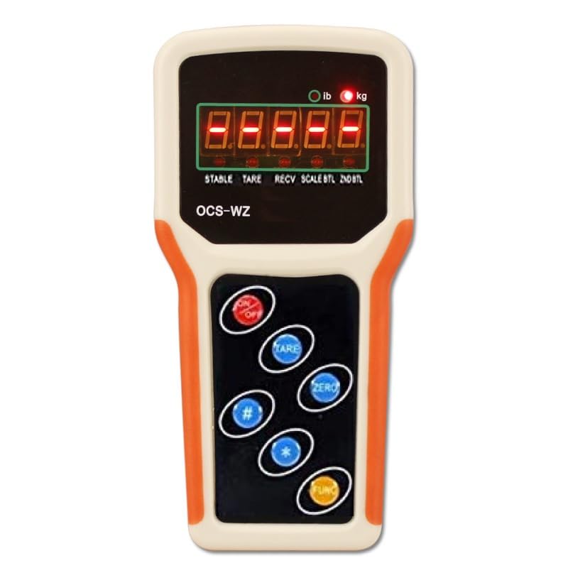 **5000kg (11000lb) Wireless Digital Crane Scale with Remote - Heavy Duty 5T Industrial Hanging Scale, Rechargeable Battery, 2kg Division, Includes Shackle & Hook, Handheld Meter - Perfect for Construction, Warehousing & Shipping**