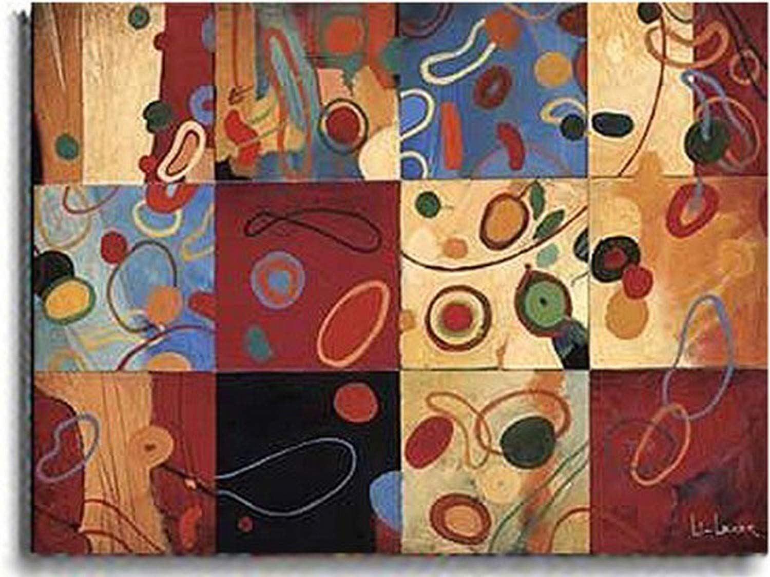 String Theory Wall Art - Modern Abstract Canvas Painting for Living Room & Bedroom Decor | Artistic Home Gallery 3040AM844S | Perfect for Home, Office & Gift Giving