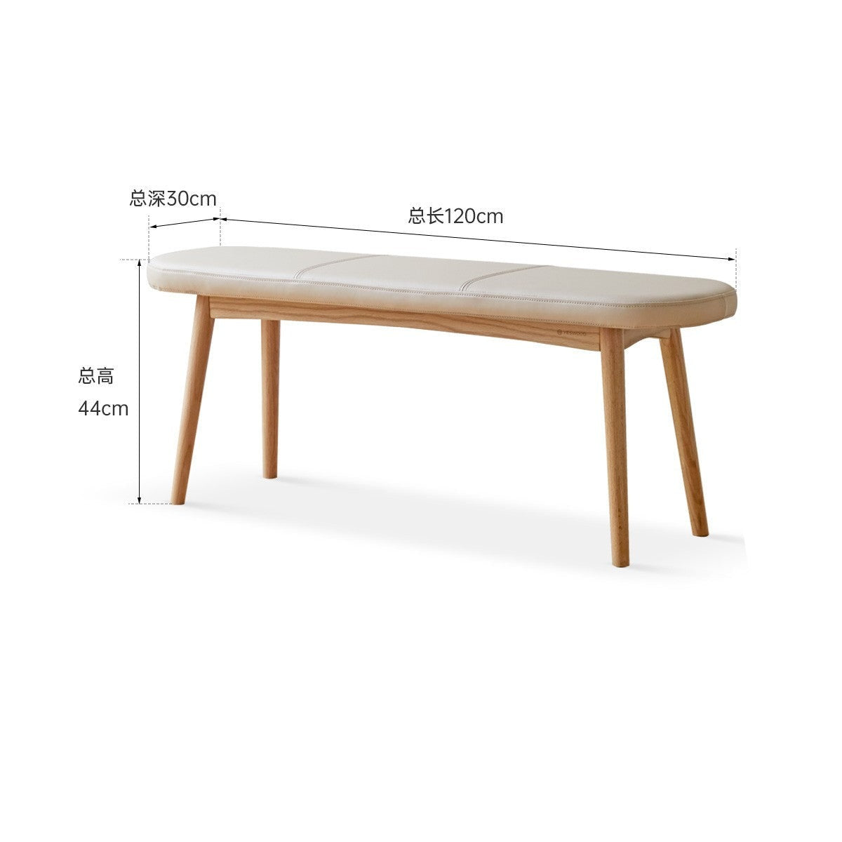 Solid Oak Wood Long Bench for Dining Room, Entryway, or Garden – Durable & Stylish Seating Solution