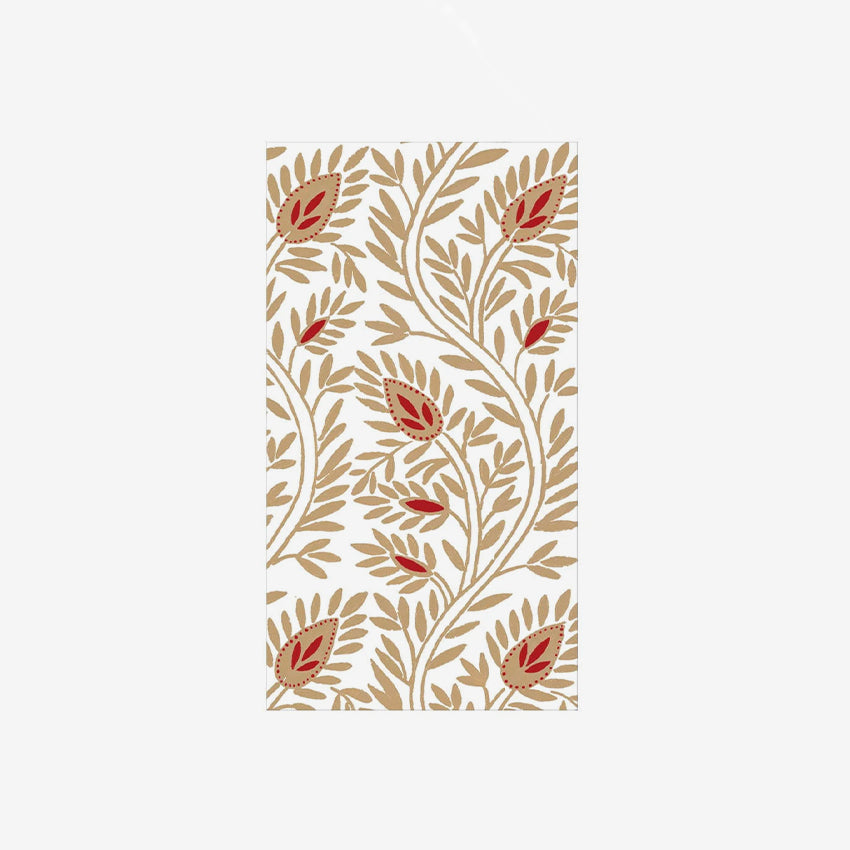 Caspari Samsara Gold Napkins - Elegant 5-Ply Dinner Napkins for Weddings, Parties & Fine Dining - Premium Disposable Paper Napkins for Upscale Events