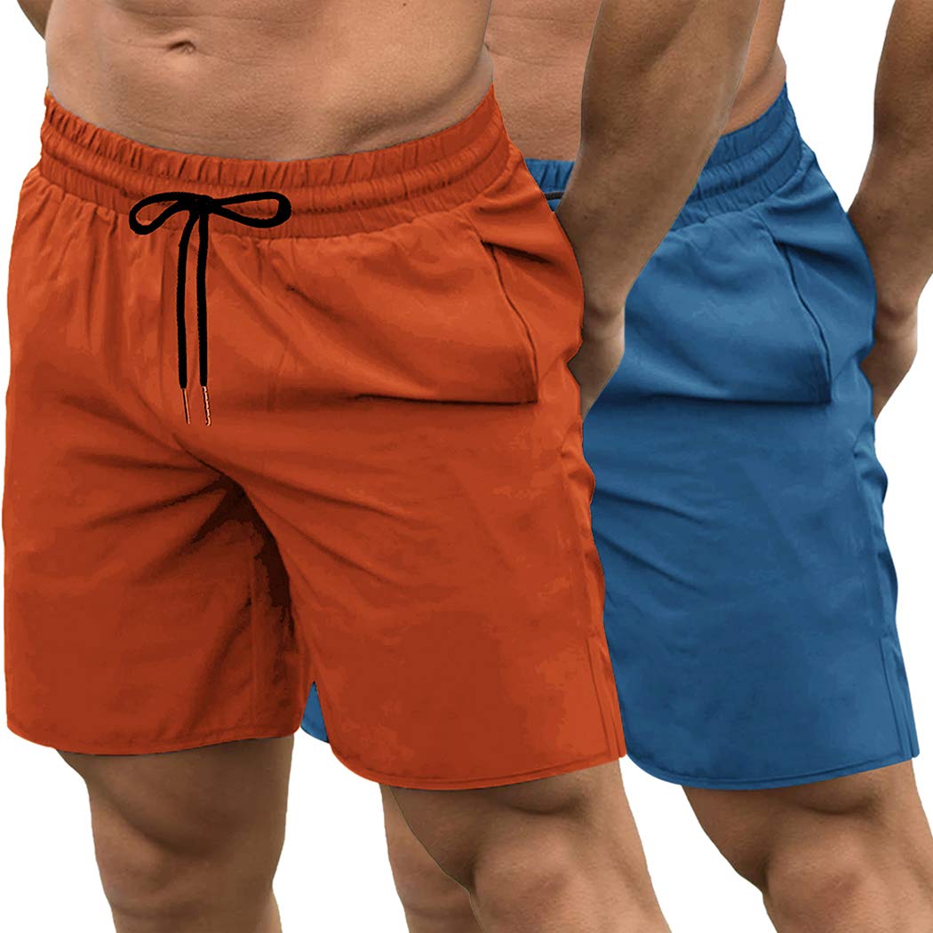 COOFANDY Men's 2 Pack Quick Dry Workout Shorts - Gym Bodybuilding Weightlifting Training Running Jogger Pants with Pockets | Perfect for Gym, Running & Outdoor Activities