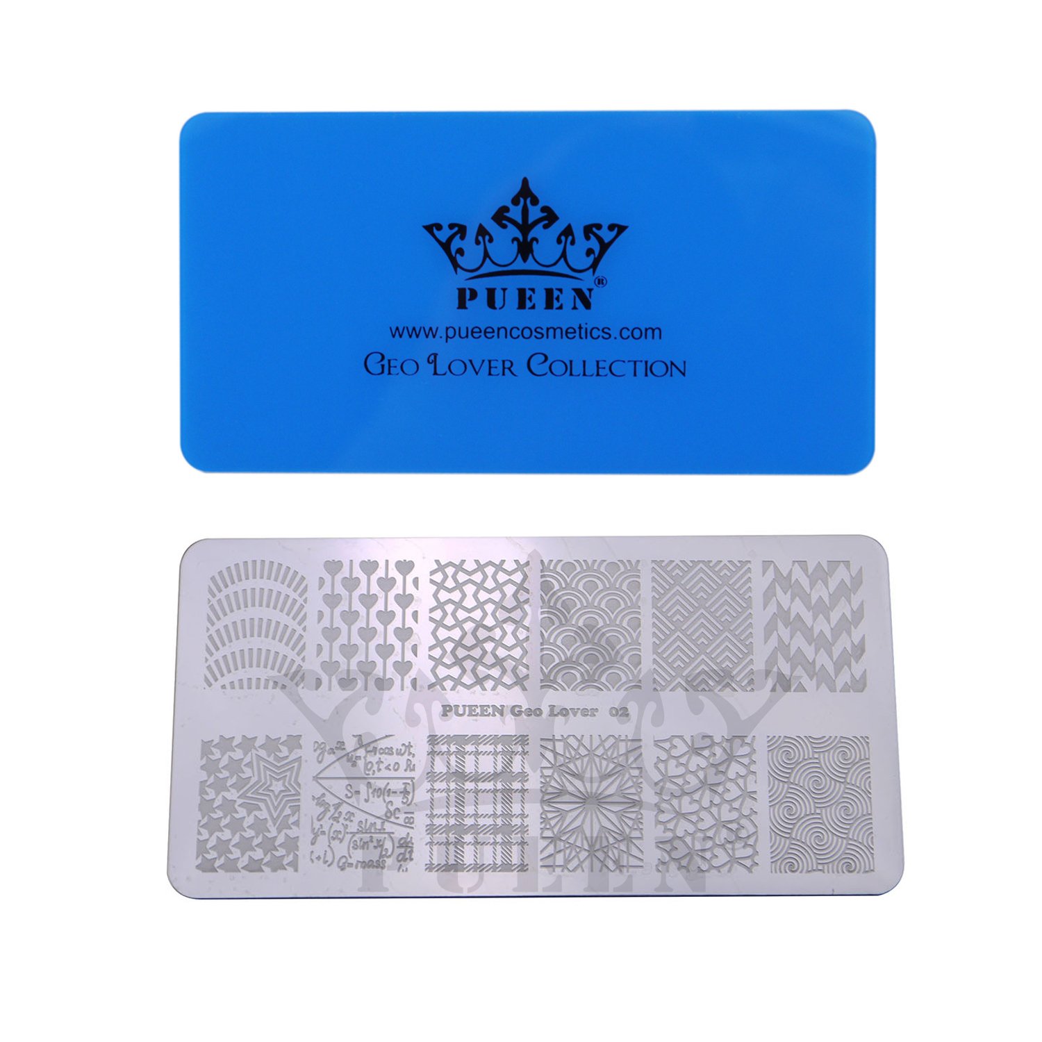 PUEEN Nail Art Stamping Kit - LOVE BOX II 02-4 Lover Collection with 125x65mm Unique Design Plates for Manicure & Nail Polish Stamping | Perfect for Valentine's Day, Wedding Nails & DIY Nail Art at Home
