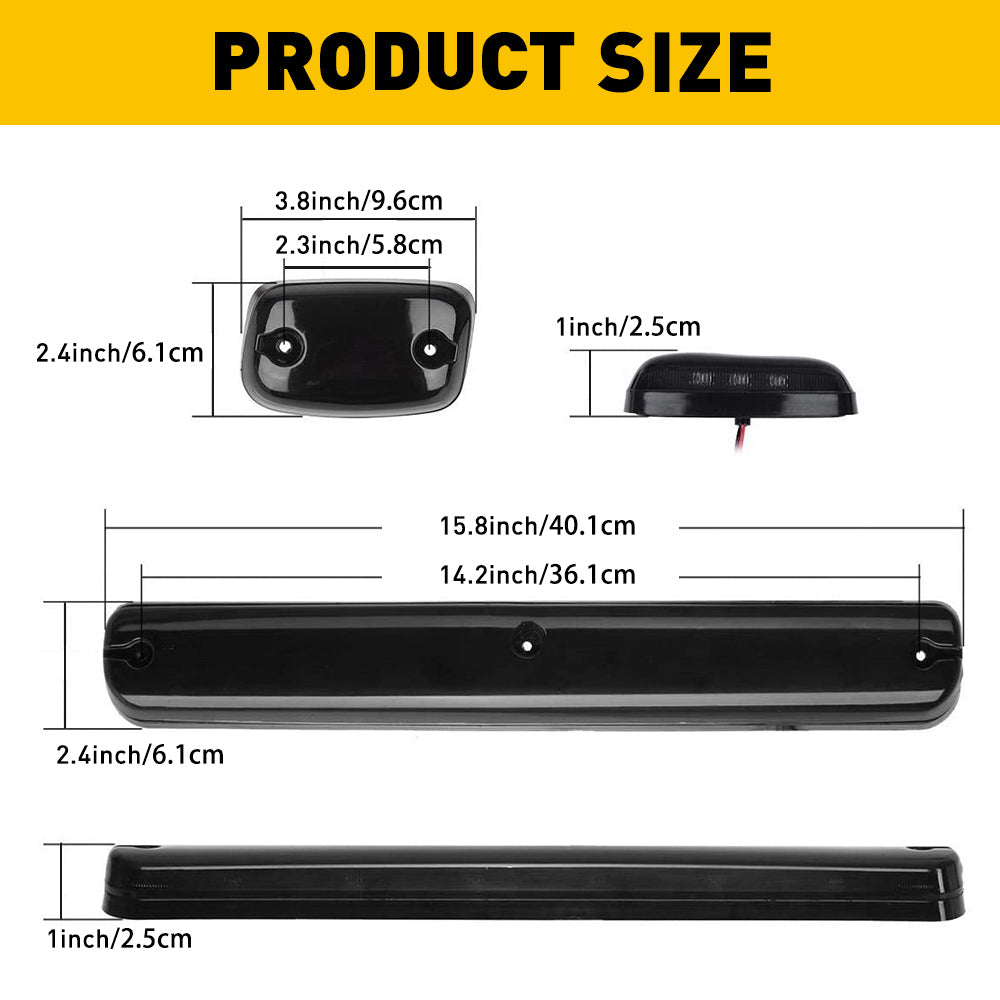 Smoked Len LED Truck Cab Light Kit - Compatible with 2007-2021 Chevy Silverado & GMC Sierra 2500HD/3500HD - Bright Durable Interior Lighting for Night Driving & Off-Road Adventures