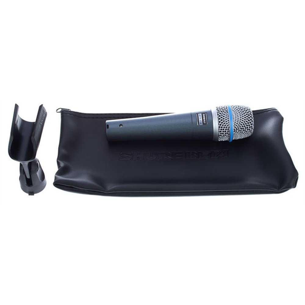 Shure Beta 57A Supercardioid Dynamic Instrument Microphone with Boom Stand & 20ft XLR Cable - Perfect for Live Performances, Studio Recording, Guitar Amps & Drum Mics