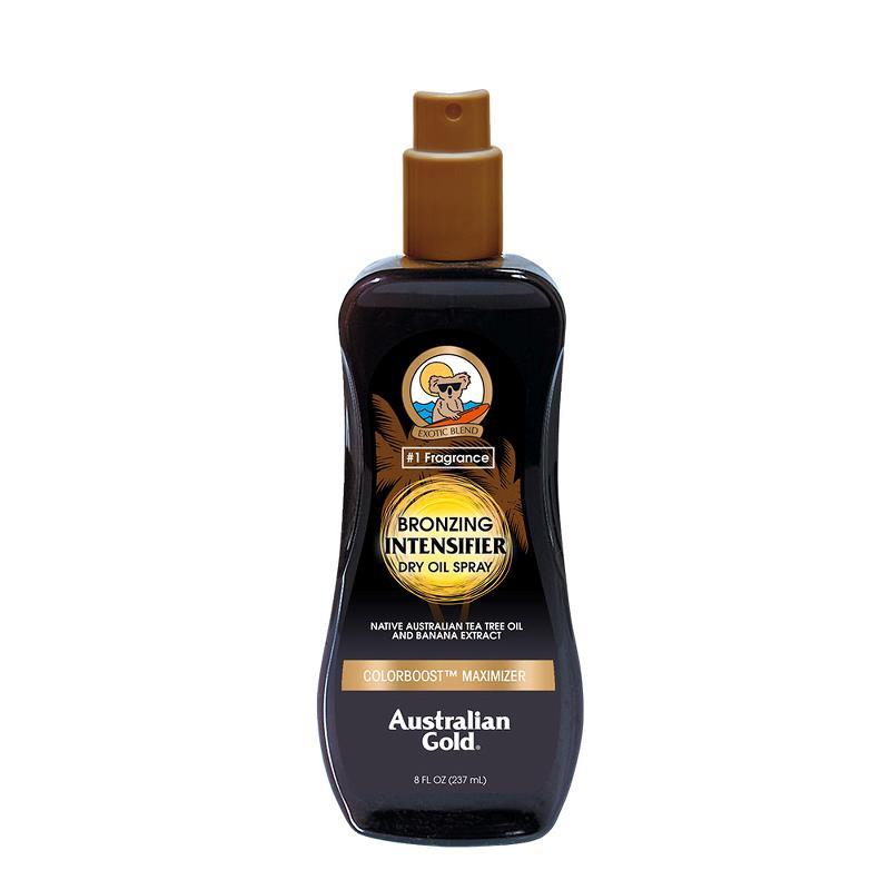 Australian Gold Bronzing Dry Oil Spray Intensifier - Sunless Tanning Enhancer for Natural Glow | Perfect for Beach, Pool & Vacation Tanning