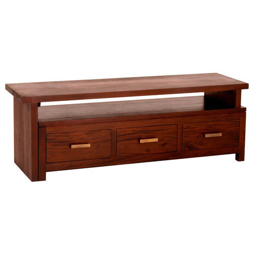 Parisian Style 3-Drawer Extendable TV Stand Entertainment Center with Storage - Modern TV Console for Living Room, Bedroom & Home Theater (Model TWS899)