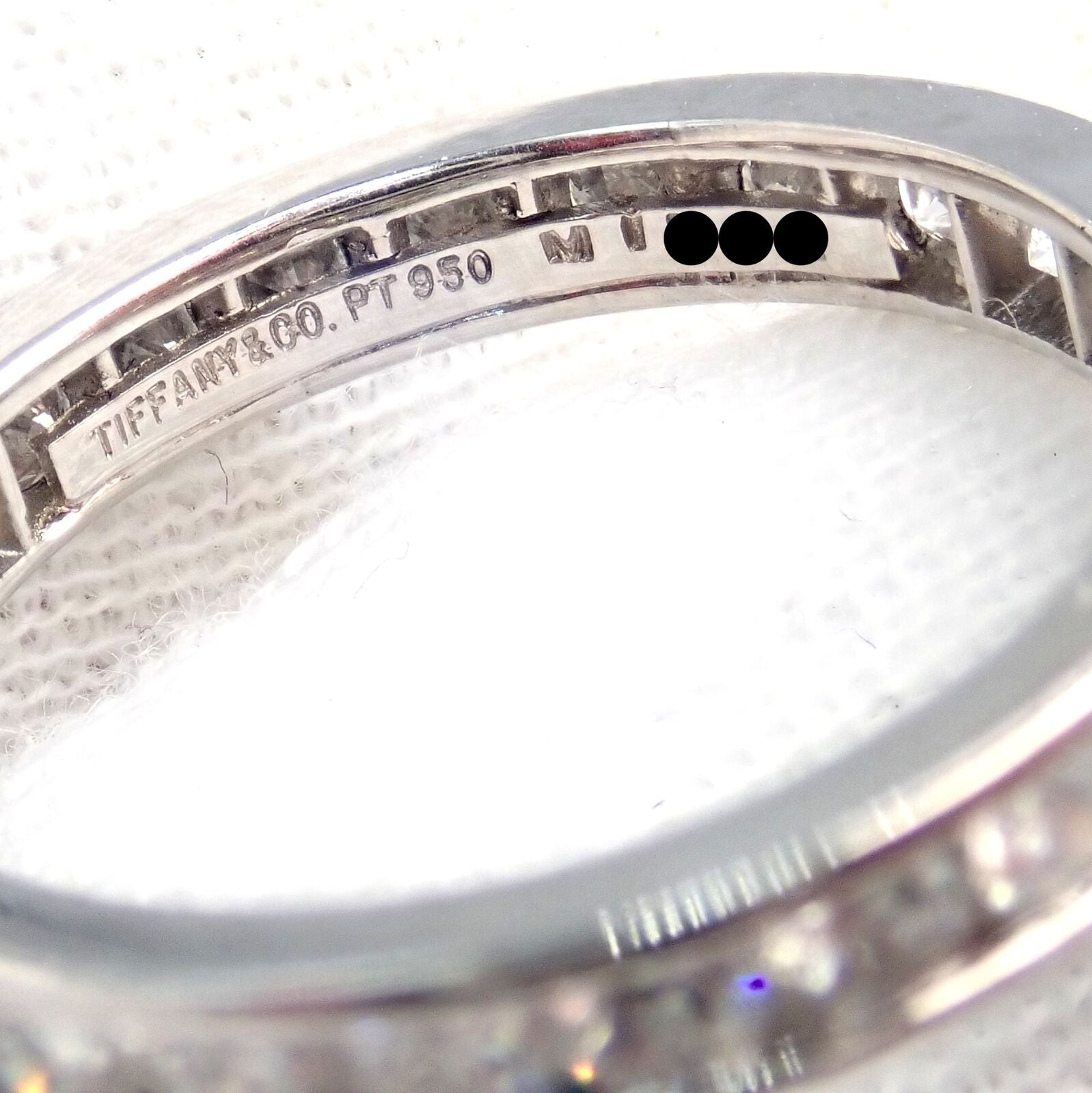 Tiffany & Co Platinum 0.80ct Diamond Full Circle Eternity Band Ring 3mm Width Size 4.5 - Perfect for Anniversaries, Engagements & Special Occasions