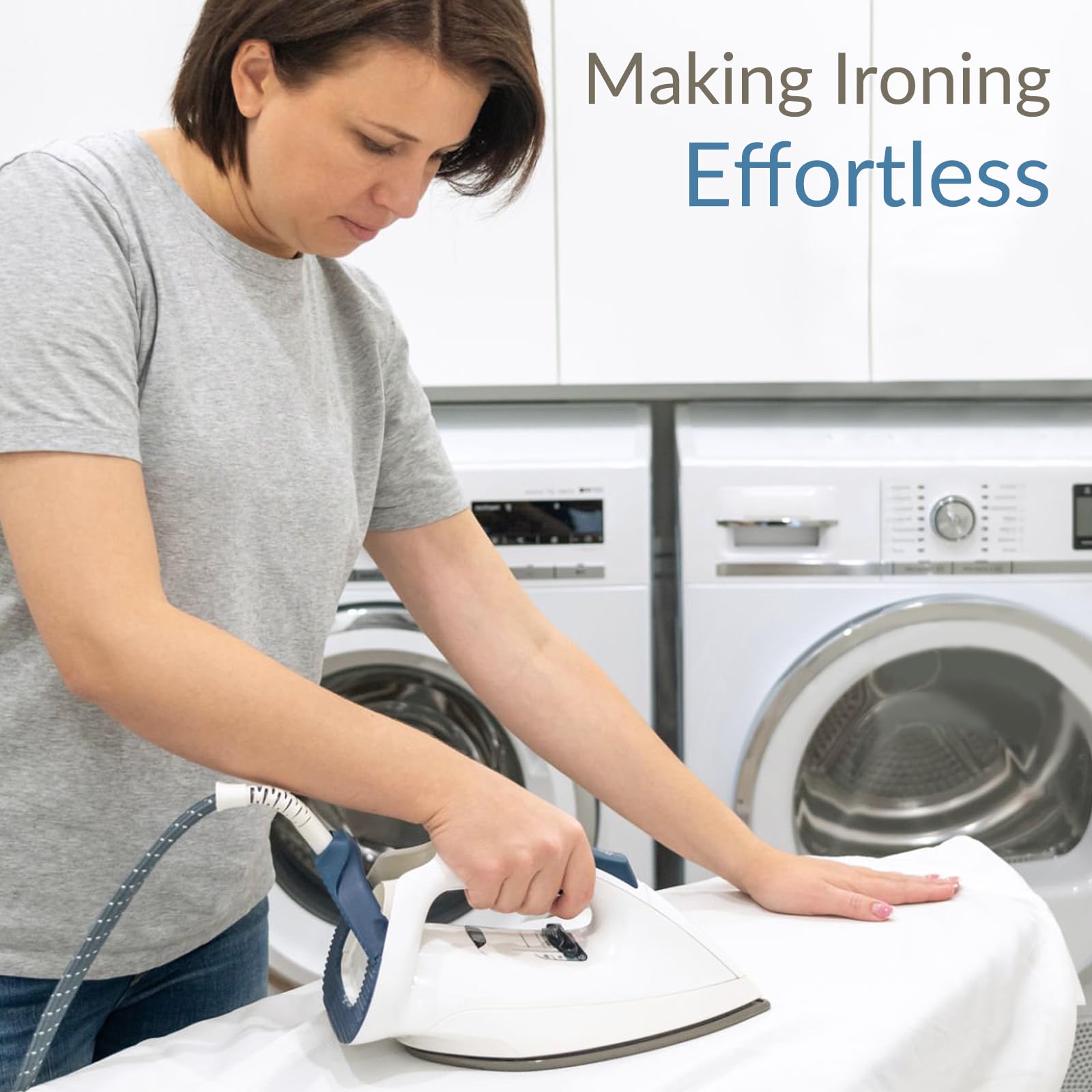 Premium Heavy Duty Ironing Board 48x15 Inches with Retractable Iron Rest - Extra Wide Sturdy Frame, Thick Padding Cover & Height Adjustable - Perfect for Home, Laundry Room or Tailor Shop (Black)