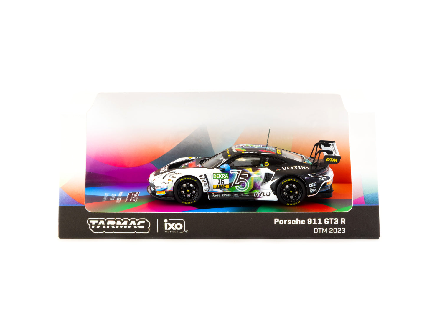 Tarmac Works 1/64 Scale Porsche 911 GT3 R DTM 2023 #75 Diecast Model Car - Perfect for Collectors, Racing Enthusiasts & Diorama Displays