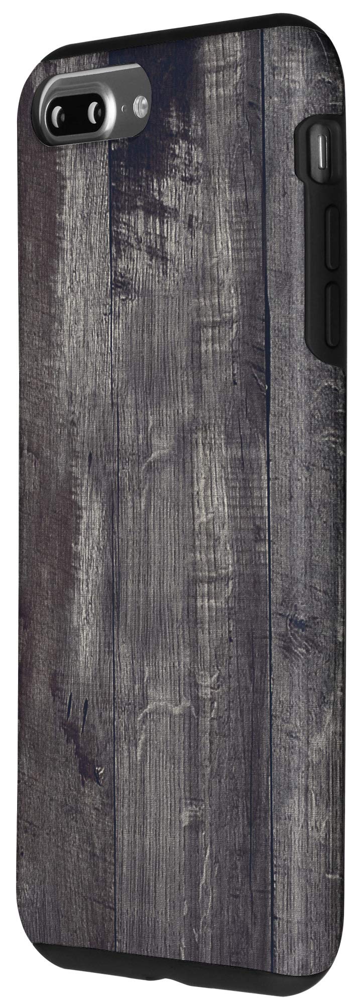 iPhone 7 Plus/8 Plus Wood Phone Case - Rustic & Shabby Chic Style Black Protective Cover | Perfect for Outdoor Adventures, Travel & Everyday Use