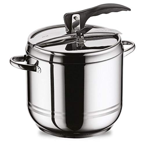 Hascevher Esila 9.5 Quart Stainless Steel Pressure Cooker - Induction Compatible Stovetop Cooker for Slow Cooking, Rice, Steaming, Sautéing, Yogurt Making & Food Warming | Perfect for Home Kitchens & Camping Trips