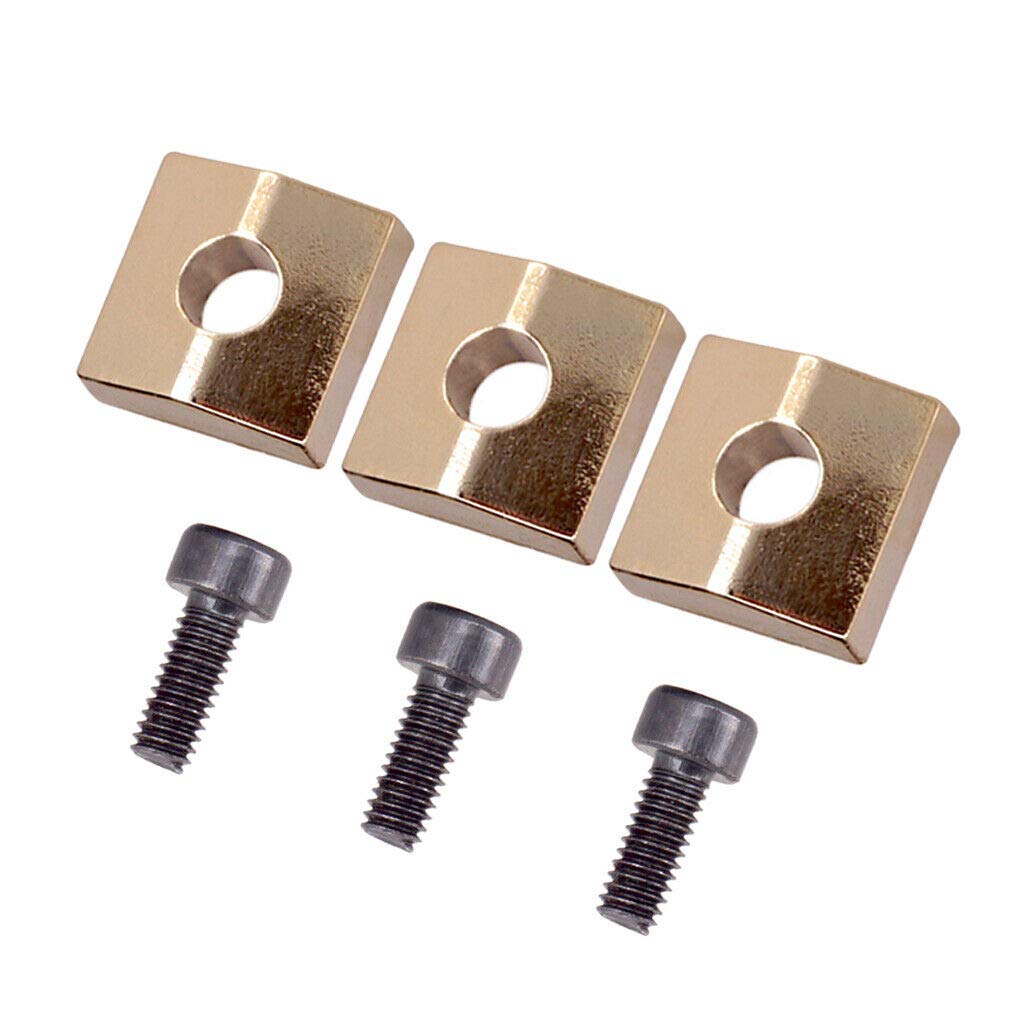 6-Piece Guitar Locking Nut Clamp & Screws Set - Gold & Black Replacement Parts for Electric Guitars - Perfect for Guitar Maintenance, Upgrades & DIY Repairs