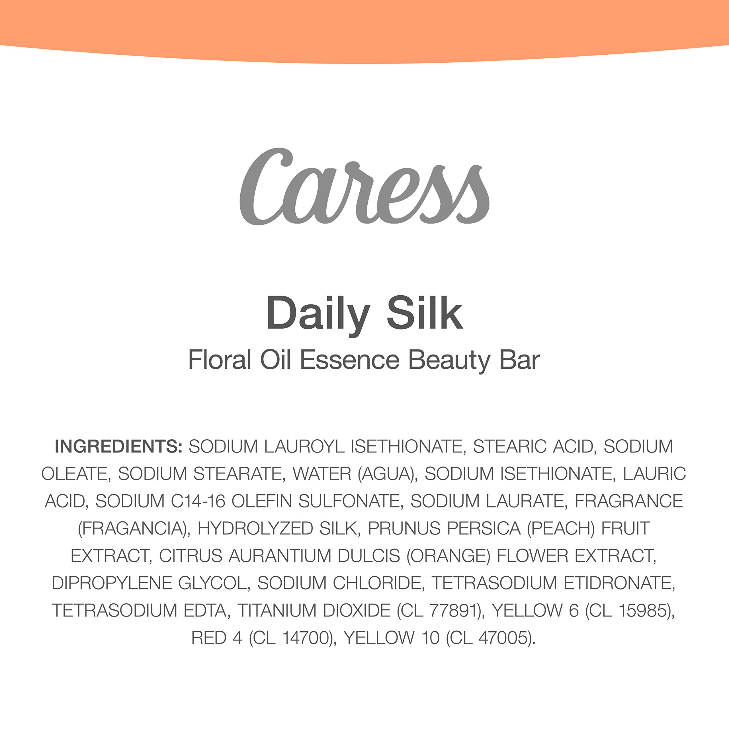 Caress Moisturizing Beauty Bar - Daily Silk Soap (4.25 oz, 8-Pack) | Hydrating & Nourishing for Soft, Smooth Skin | Perfect for Shower & Bath