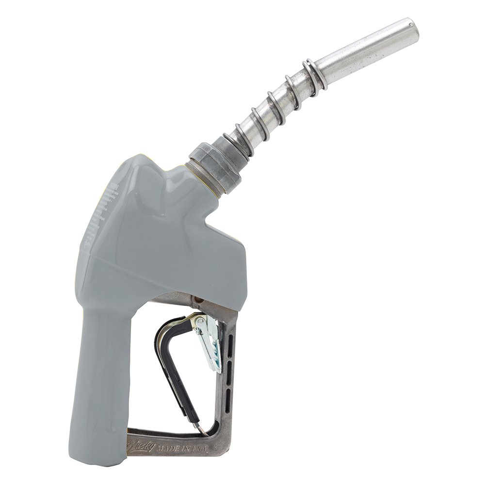 Husky 159404N-09 Premium Unleaded Gas Nozzle with 3-Notch Hold Open Clip & Full Grip Guard - Made in USA - Perfect for Gas Stations, Fuel Dispensers & Automotive Applications