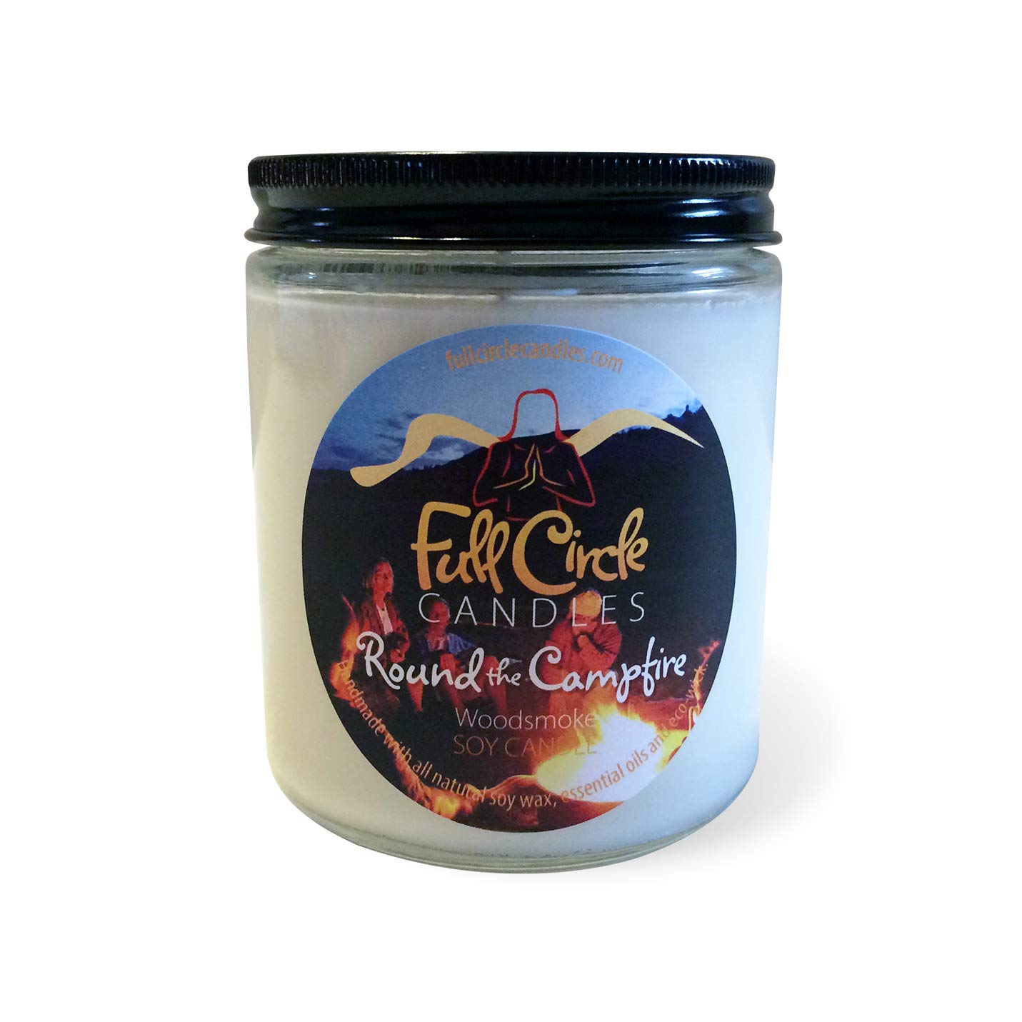 Woodsmoke Scented Soy Wax Candle - 16oz Double Wick Campfire Aroma Candle for Home, Relaxation & Outdoor Adventures | Eco-Friendly Soy Wax | Long Lasting Fragrance