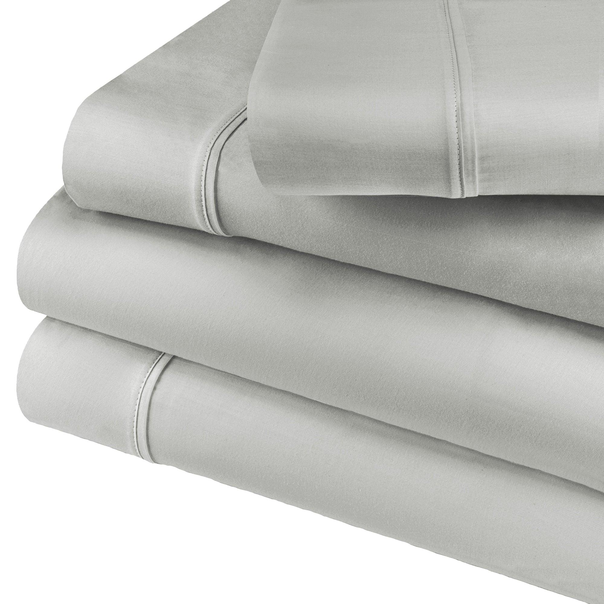 600 Thread Count Cotton Blend Solid Deep Pocket Sheet Set - Ultra Soft & Breathable Bed Sheets for Queen & King Size Beds - Perfect for Luxury Bedroom & Hotel Use