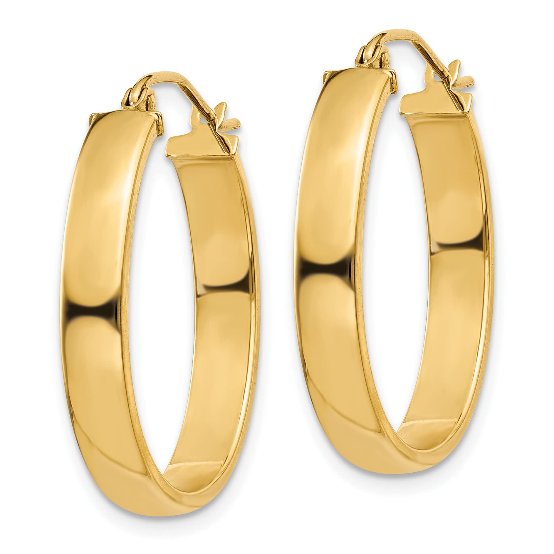 14K Gold Lightweight Oval Hoop Earrings for Women - Dainty Everyday Jewelry for Work, Date Night & Special Occasions