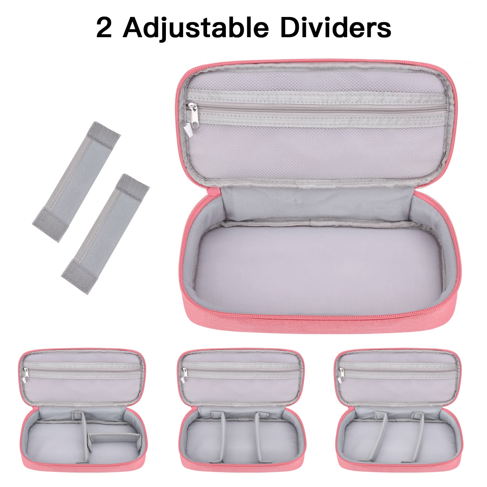 Cord Organizer Travel Case - Electronics Organizer Pouch for Cables, Chargers, Power Banks & Phone Accessories | Compact Cable Storage Bag for Travel, Office & Home (Pink)
