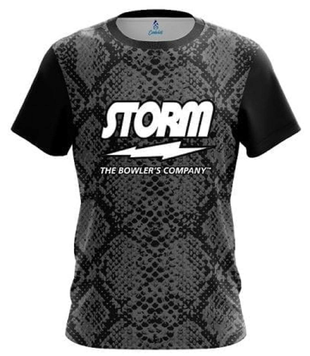 Storm Snake Skin Black Bowling Jersey - High Performance Bowling Shirt for Men & Women - Perfect for League Play & Tournaments