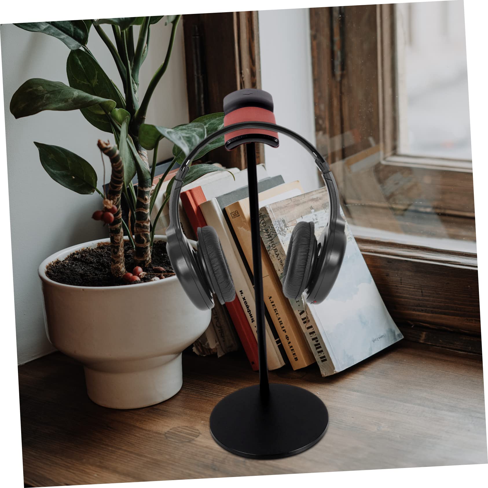 DOITOOL 3-Pack Aluminum Alloy Headphone Hanger Holder - Space Saving Desktop Headset Stand for Gaming, Office & Home Organization (Black)