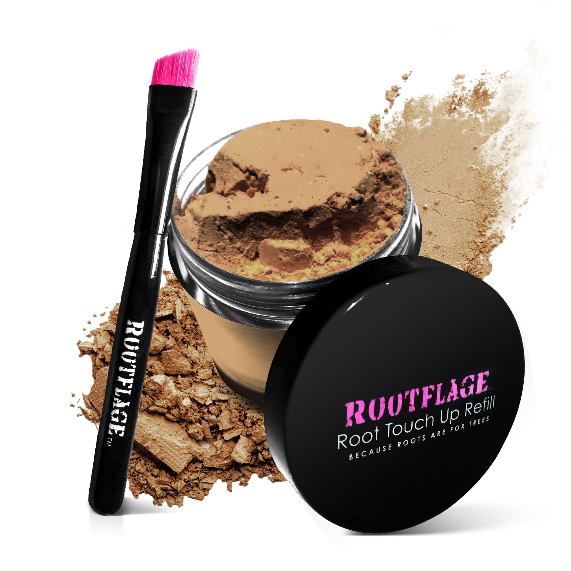 Root Touch Up Powder - 04 Light Brown | Temporary Hair Color & Thinning Hair Concealer | Refill Jar with Detail Brush (0.31 oz) | Covers Gray Roots & Thinning Areas for Instant Volume | Perfect for Daily Use, Travel & Quick Touch-Ups