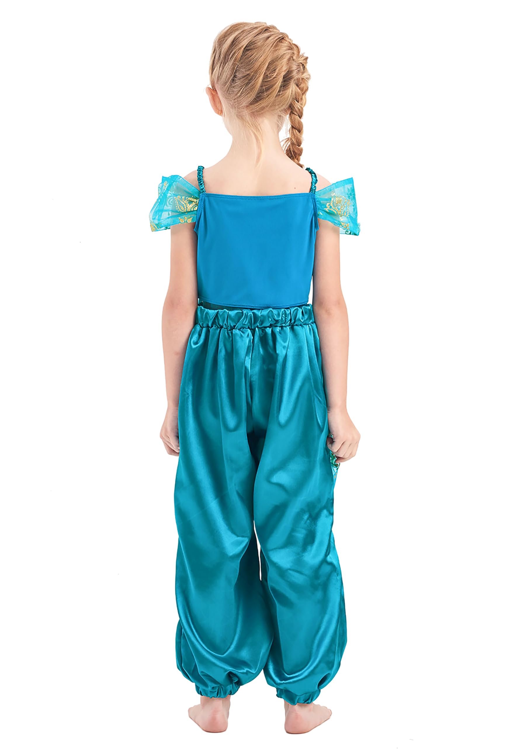 IKALI Princess Costume for Kids - Jasmine & Mermaid Dress for Halloween, Birthday Party, Dress-Up & Role Play