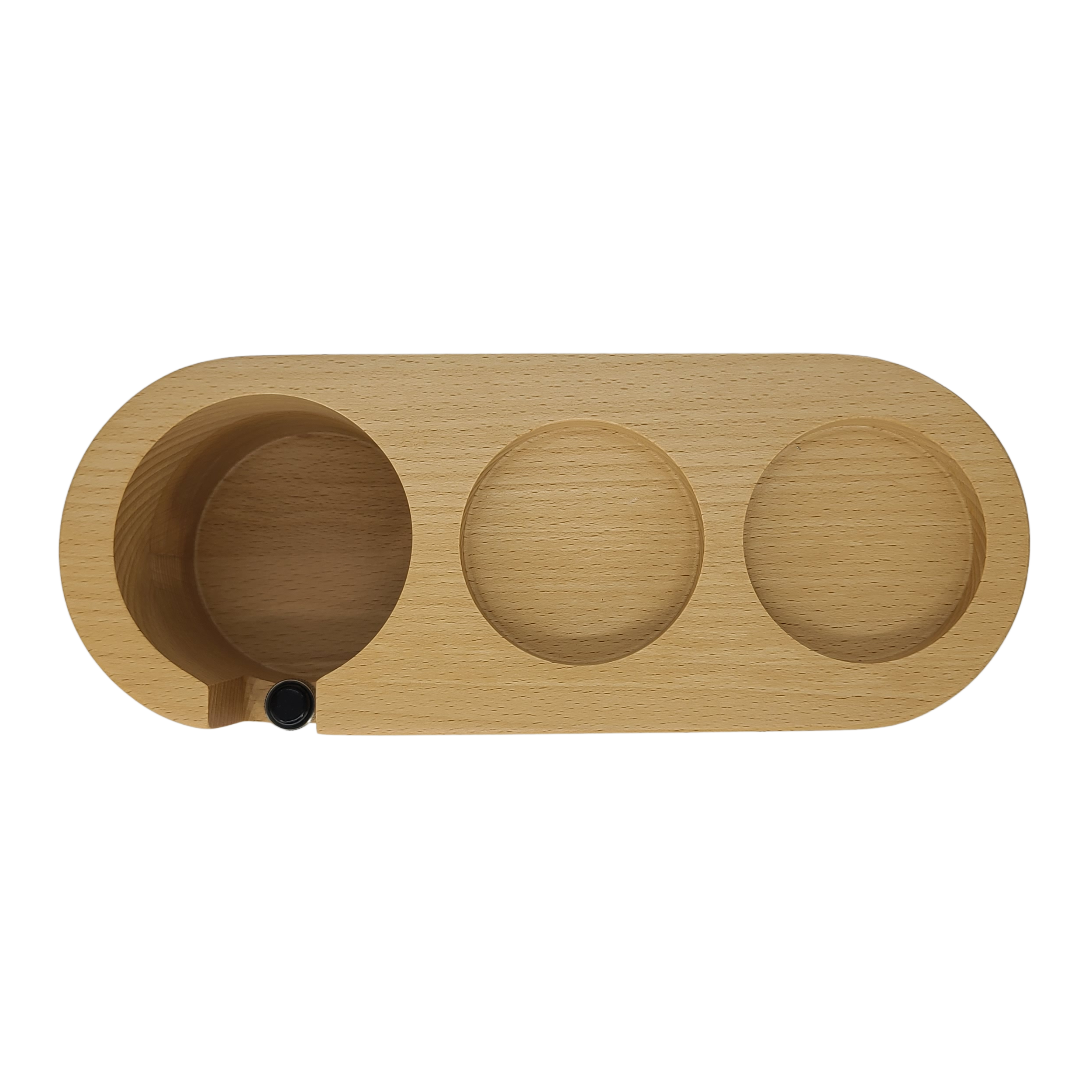 Premium Beech Wood Espresso Tamping Station with 3 Slots - Perfect for Baristas & Home Coffee Brewing